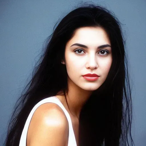 photo portrait of a beautiful woman 90 s