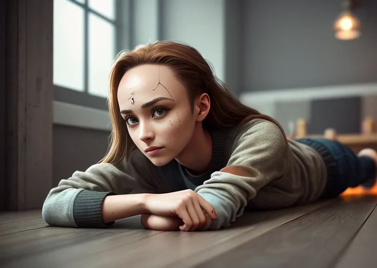 a girl 30 y.o eyes looks at camera, (((plank challenge))), ((((forehead view:1.15)))), ass looks in the back against a wall with a window, see a coccyx, sharp focus, dslr, 24mm, wide angle, epic pose, bokeh, 4k textures,, [(green eyes):0.8], realistic eyes, focus eyes, detailed eyes, great eyelashes,, epic realistic, faded, neutral colors, ((((HDR)))), ((((muted colors)))), intricate scene, artstation, hyperdetailed, cinematic shot, warm lights, dramatic light, intricate details, vignette, complex background, [[teal and orange]], slate gray atmosphere