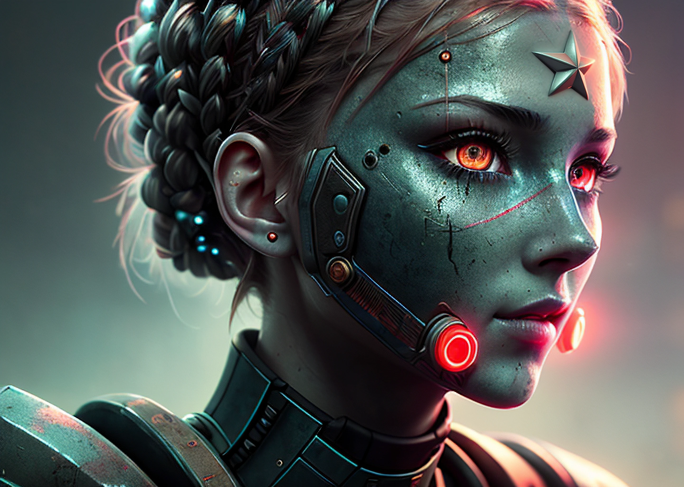 (((red star))), 3d, smooth lines, highly detailed, sharp focus, insane details, intricate details, (hyperdetailed), low contrast, soft cinematic light, dim colors, exposure blend, hdr