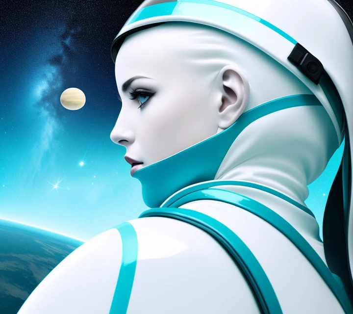 white | deep aquamarine latex, hyperrealistic, nun, European women, lava, pull, astronaut, wearing a space suit on a planet made of ice