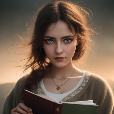 Beautiful girl Reading , Reading a Red coloured book, Space background , Concept art portrait by Greg rutkowski, Artgerm, hyperdetailed intricately detailed gothic art trending on Artstation triadic colors Unreal Engine 5 detailed matte painting, deep color, fantastical, intricate detail, splash screen, complementary colors, fantasy concept art, 8k resolution, gothic deviantart masterpiece, (dark shot:1.17), epic realistic, faded, ((neutral colors)), art, (hdr:1.5), (muted colors:1.2), hyperdetailed, (artstation:1.5), cinematic, warm lights, dramatic light, (intricate details:1.1), complex background, (rutkowski:0.8), (teal and orange:0.4)<hypernet:mywifejulia-18000:1.0>