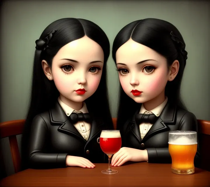 mark ryden, Retro 3D render, old pub