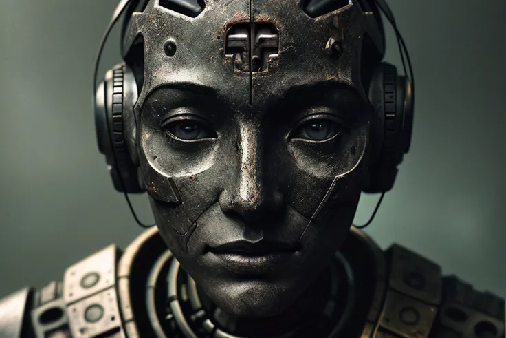 black dummy without a face, ((((with head mechanical brains)))), warrior, weapon behind the back, apocalypse after war atmosphere in the background
(closeup:0.2), epic realistic, epic pose, bokeh 4k textures, faded, neutral colors, muted colors, dimmed colors, film grainy, lut, technicolor, low contrast, ((((HDR++)))), ((((muted colors)))), ((((cinematic look)))), soothing tones, insane details, intricate details, intricate scene, artstation, hyperdetailed, cinematic shot, adobe lightroom, photolab, warm lights, dramatic light, vignette, complex background, dim colors, exposure blend, slate gray atmosphere, (vsco:0.3)