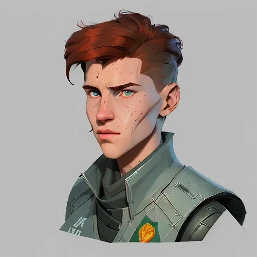 long Red-haired white 17-year-old boy, character turnaround, big hazel eyes, sf suit, sci-fi style, Dark Horse Comics <lora:samdoesartsSamYang_offsetRightFilesize:0.8> <lora:arcaneStyleLora_offset:0.2> charturnerv2 512paintstyle3-light