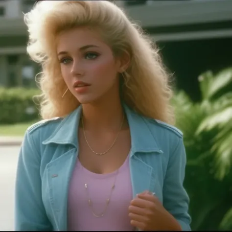 pretty girl, 80's aesthetic, dvd screenshot from 1981 Film "Miami Vice"