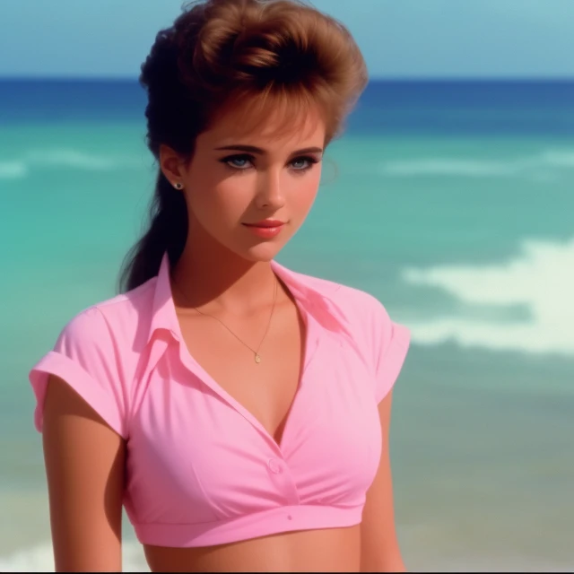pretty girl, 80's aesthetic, dvd screenshot from 1981 Film "Miami Vice"