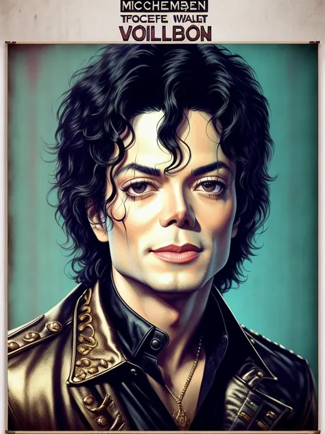 Michael Jackson, vhs effect, (poster:1.6),poster on wall, nostalgia, movie poster, portrait,
(skin texture), intricately detailed, fine details, hyperdetailed, raytracing, subsurface scattering, diffused soft lighting, shallow depth of field, by (Oliver Wetter)