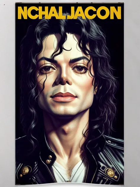Michael Jackson, triller, vhs effect, (poster:1.6),poster on wall, nostalgia, movie poster, portrait,
(skin texture), intricately detailed, fine details, hyperdetailed, raytracing, subsurface scattering, diffused soft lighting, shallow depth of field, by (Oliver Wetter)