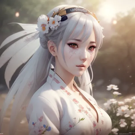 anime sexy girl in white hanbok, beautiful face, ultra realistic, concept art, intricate details, highly detailed, photorealistic, octane render, 8 k, unreal engine, art by artgerm and greg rutkowski and charlie bowater and magali villeneuve and alphonse mucha