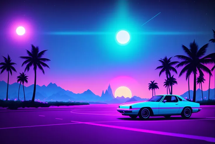 Midjourney Synthwave