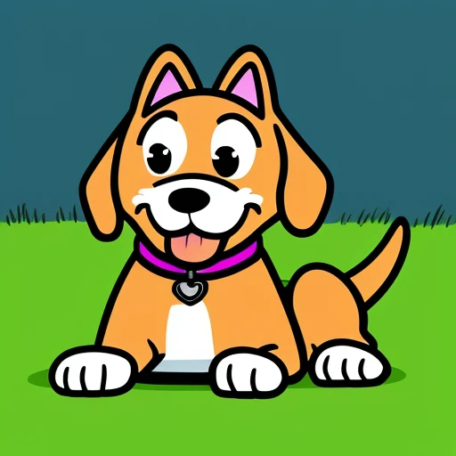 dog , simple cartoon