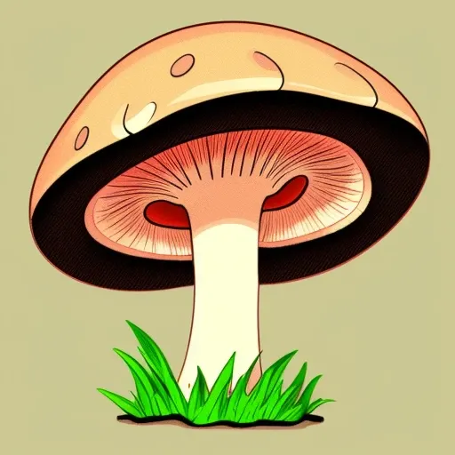 mushroom , simple cartoon