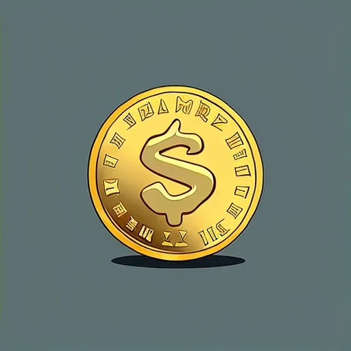 gold coin , simple cartoon