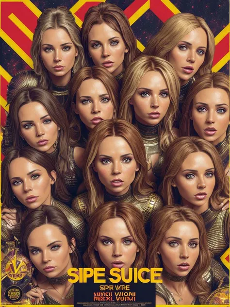 Spice Girls, vhs effect, (poster:1.5), poster on wall, nostalgia, movie poster,
(skin texture), intricately detailed, fine details, hyperdetailed, raytracing, subsurface scattering, diffused soft lighting, shallow depth of field, by (Oliver Wetter), trending on CGSociety, Intricate, High Detail, Sharp focus, dramatic, photorealistic painting art by greg rutkowski
