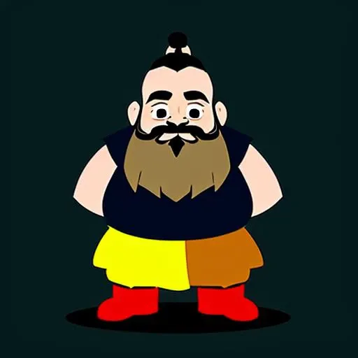 Dwarf, simple cartoon