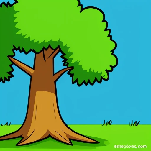tree , simple cartoon