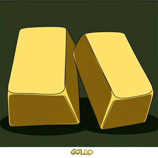 gold , simple cartoon