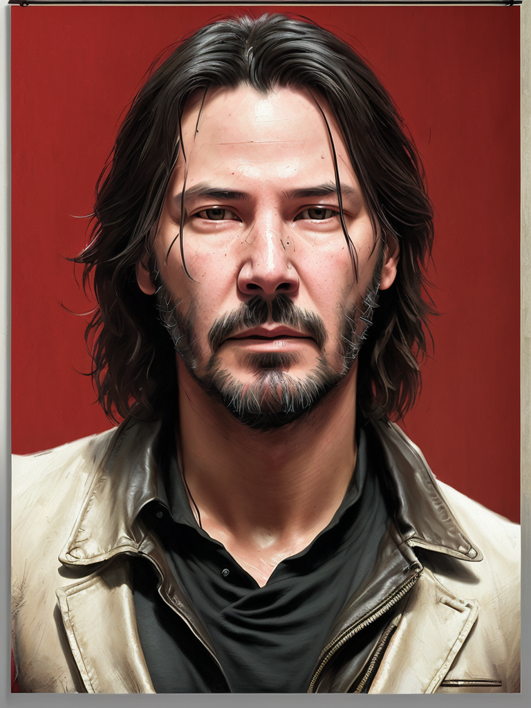 A painting of a man with long hair and a beard - SeaArt AI