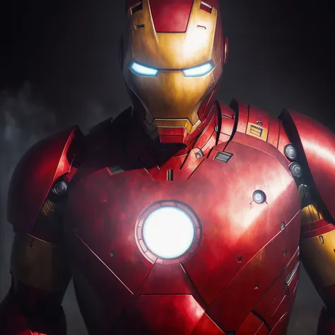 iron man, chest, face
(foggy background, epic realistic, rutkowski, hdr, intricate details, hyperdetailed, cinematic, rim light, muted colors:1.2)