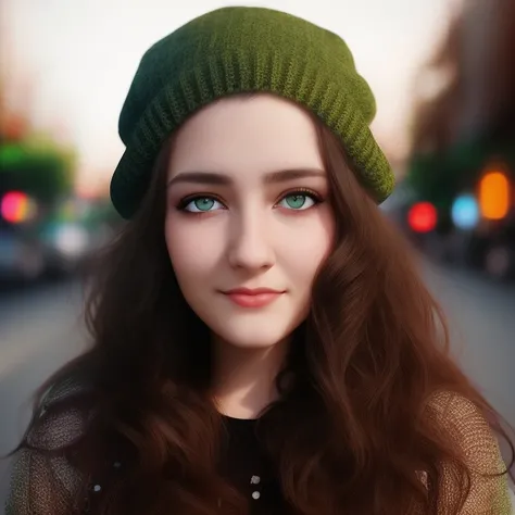 <hypernetworks:Magnus:1,5>a beautiful girl of twenty years old, with green eyes, brown hair of model appearance, smiling, looking at the viewer, standing on the street in a sweater and a knitted hat, spring, contour light, epic realism, contour light, epic realism contour light, hdr,epic realism, (anime), (illustration), cartoon, detailed, illustration, cartoon, soothing tones, calm colors, art by greg rutkowski and artgerm, soft cinematic light, adobe lightroom, photolab, hdr, intricate, highly detailed, ((((depth of field))))<hypernet:wifejulia:1.0>
