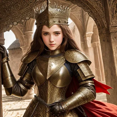 Battle of the 16th century, girl knight, flirting with camera, cinematic, (intricate details:1.22), hdr, (intricate details, hyperdetailed:1.2)