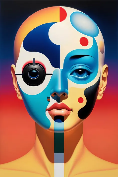Minimalism abstraction at birth. by james jean and salvador dali and shusei nagaoka, oil on canvas, surrealism, neoclassicism, renaissance, hyper realistic, ultra detailed, cell shaded, 8k. minimalism, lenoid afremov style