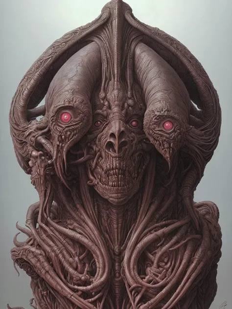 art by Wayne Barlowe, art by h. r. giger, detailed, sharp image, render, 8k, rim light, closeup, the thing, body horror, poster, hdr, intricate