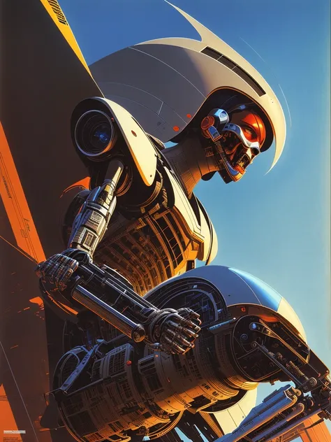 art by syd mead, detailed, sharp image, 8k, rim light, closeup, body horror, poster, hdr, intricate, a demigod creature