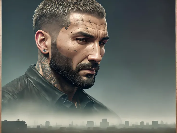 ((50yo Dave Bautista)) from Blade Runner 2049, (poster:1.6), (poster on wall), nostalgia, (movie poster:1.1), (portrait:1.2), muscle, bald wrinkled skull,
((devastated field of mud on background)), huge petrified dead tree without leaves on background)
(depressive and muted colors), (((smog, fog, spotlights in the night))), low angle,
(ultradetaled skin texture), intricately detailed, fine details, hyperdetailed, raytracing, subsurface scattering, diffused soft lighting, shallow depth of field, by Oliver Wetter,
Intricate, High Detail, Sharp focus, dramatic, photorealistic painting art by (Denis Villeneuve),