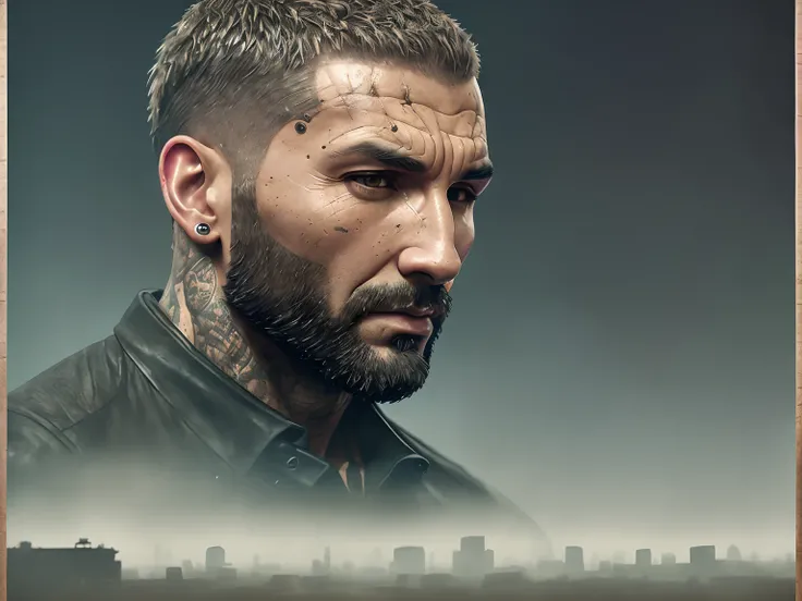 ((50yo Dave Bautista)) from Blade Runner 2049, (poster:1.6), (poster on wall), nostalgia, (movie poster:1.1), (portrait:1.2), muscle, bald wrinkled skull,
((devastated field of mud on background)), huge petrified dead tree without leaves on background)
(depressive and muted colors), (((smog, fog, spotlights in the night))), low angle,
(ultradetaled skin texture), intricately detailed, fine details, hyperdetailed, raytracing, subsurface scattering, diffused soft lighting, shallow depth of field, by Oliver Wetter,
Intricate, High Detail, Sharp focus, dramatic, photorealistic painting art by (Denis Villeneuve),