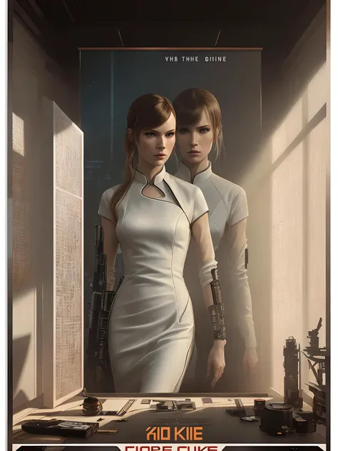 Sylvia Hoeks from Blade Runner 2049, (poster:1.6), poster on wall, movie poster, (portrait:1.4), (((white chinise qipao dress))), ((digital artifacts))
(((inside room, interior future estetic style)))
((ultradetaled skin texture)), intricately detailed, fine details, hyperdetailed, raytracing, subsurface scattering, diffused soft lighting, shallow depth of field, by Oliver Wetter, Intricate, High Detail, Sharp focus, dramatic, photorealistic painting art by Denis Villeneuve,