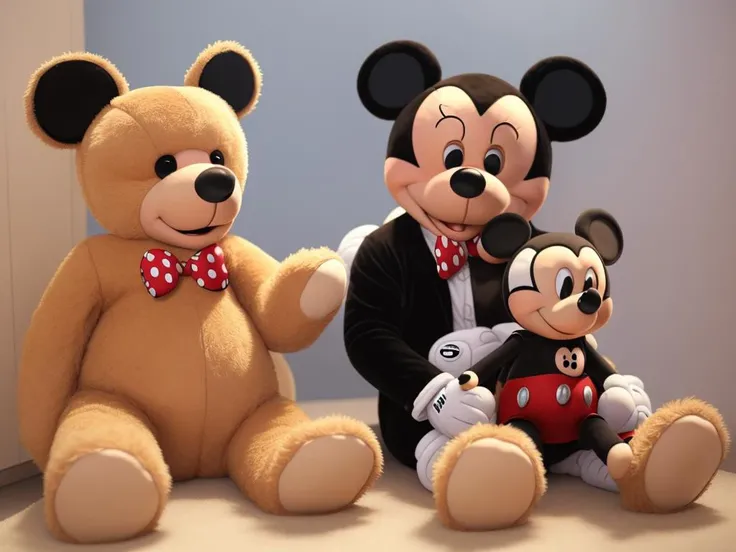 [(Teddy Bear:1.4) talking with (Micky Mouse:1.4)], complex