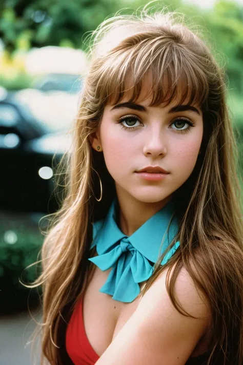 80s, overdeveloped photo of a woman