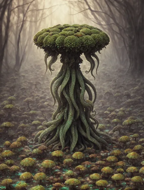 Invasion of hundreds tiny pygmy alien (cthulhu:1.2) mushroom swamp (creatures:1.3)