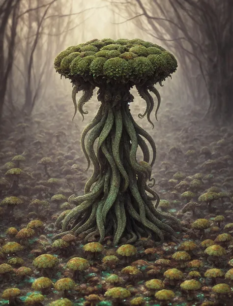 Invasion of hundreds tiny pygmy alien (cthulhu:1.2) mushroom swamp (creatures:1.3)