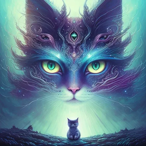 galactic cat with a lot of hair on it's head, third eye, staring at something in the distance, intricate details, electric, fantasy art, Anato Finnstark, emulsion painting, highly detailed, misty
rutkowski, hdr, hyperdetailed, rim light, faded, dim