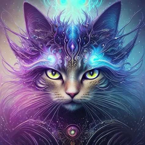 galactic cat with a lot of hair on it's head, third eye, staring at something in the distance, intricate details, electric, fantasy art, Anato Finnstark, emulsion painting, highly detailed, misty
rutkowski, hdr, hyperdetailed, rim light, faded, dim
