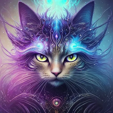 galactic cat with a lot of hair on it's head, third eye, staring at something in the distance, intricate details, electric, fantasy art, Anato Finnstark, emulsion painting, highly detailed, misty
rutkowski, hdr, hyperdetailed, rim light, faded, dim