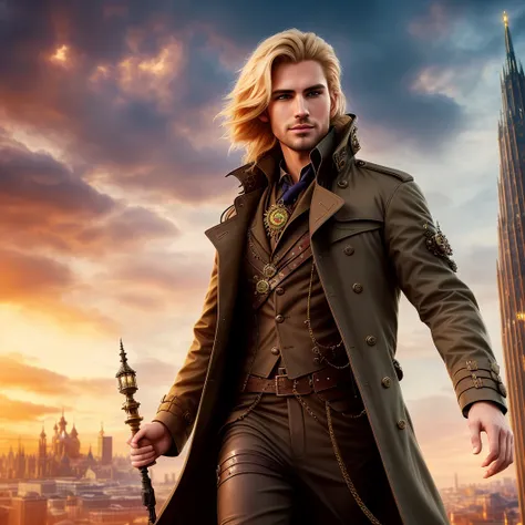 Beautiful man with [flaxen:blond:40] hair in a trench coat with intricate details in the steampunk world in Dynamic pose, empty hands
steampunk Moscow background , [asian:scandinavian:28]
hyperdetailed, cinematic,
photorealistic, volumetric light and shadow intricate, highly detailed, smooth, sharp focus, super detailed