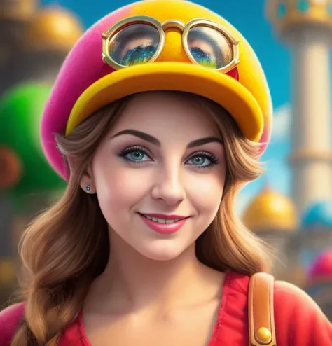 Masterpiece, close-up color splash photo, fantasy, (A woman looking like super mario), smiling, cinematic, (mario bros world background),
((epic realistic, rutkowski, hdr, intricate details, hyperdetailed))