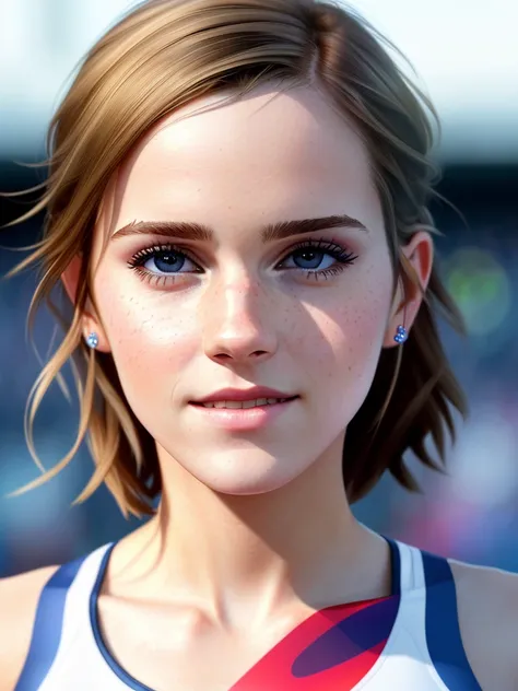 (detailed skin, ultra realistic, bokeh, sharp features, best quality, ultra high res, detailed face, realistic face, raw photo)
emma watson (running a marathon at the stadium:1.2), (beautiful face), (cheeky smile:0.9), pale skin,
god rays, ultradetailed, ultradetaled, detailed skin, natural skin texture,
shallow depth of field, hdr, 8k, cinematic, ultradetaled eyes, ultra realism, hyper realism soft light,
(wide angle shot:1.2)