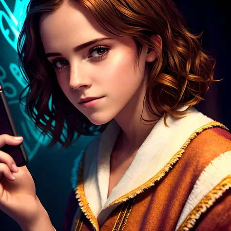 Emma Watson as Hermione Jean Granger, wearing the Gryffindor mantle, at Hogwarts, (takes a selfie surfs on her iPhone:1.2), natural skin texture, 24mm, 4k textures, unreal engine 5, soft cinematic light, photolab, hdr, intricate, elegant, highly detailed, sharp focus, ((((cinematic look)))), soothing tones, insane details, intricate details, hyperdetailed, low contrast, soft cinematic light, dim colors, exposure blend, hdr, faded, (cute fingers, well-groomed nails:1.1)