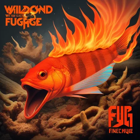 Album Cover featuring wild imagery, close-up fire fish fugue
<lora:top100AlbumCovers_top100AlbumCovers:0.5>