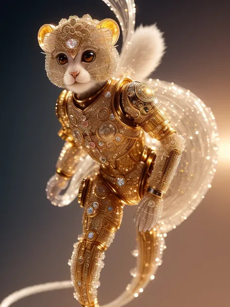 A lovely crystal monkey made of crystal, full body, 4K, (cyborg:1.1), ([tail|detail wire]:1.3), (intricate detail), hdr, (intricate detail, super detail:1.2), cinematography, vignetting, centering, A cute rabbit made of crystal, 4K, (cyborg:1.1), ([tail|detail wire]:1.3), (intricate detail), hdr, (intricate detail, super detail:1.2), cinematography, vignetting, centering