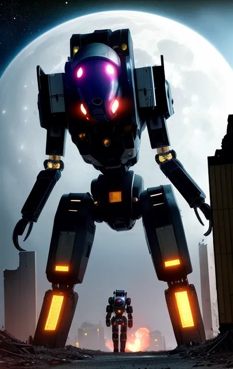 ((masterpiece)), (detailed), (alien invasion:1.2), (cosmic:1.3), cthulhu,mech warfare,battleground, otherworldly, extraterrestrial, mech pilot, nightmarish, terrifying, powerful,complexity, dystopian,destruction, apocalyptic, (futuristic:1.1), (bio-mechanical:1.2), mech design, organic, alien tech, glowing, mech weapons, tendrils, horror, (city ruins:1.2), explosions, chaotic, (struggle:1.1),( humanoid robot:1.1), <lora:deliberate_v2:1>
