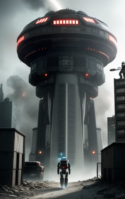 ((masterpiece)), (detailed), (alien invasion:1.2), (cosmic:1.3), cthulhu,mech warfare,battleground, otherworldly, extraterrestrial, mech pilot, nightmarish, terrifying, powerful,complexity, dystopian,destruction, apocalyptic, (futuristic:1.1), (bio-mechanical:1.2), mech design, organic, alien tech, glowing, mech weapons, tendrils, horror, (city ruins:1.2), explosions, chaotic, (struggle:1.1),( humanoid robot:1.1), <lora:deliberate_v2:1>