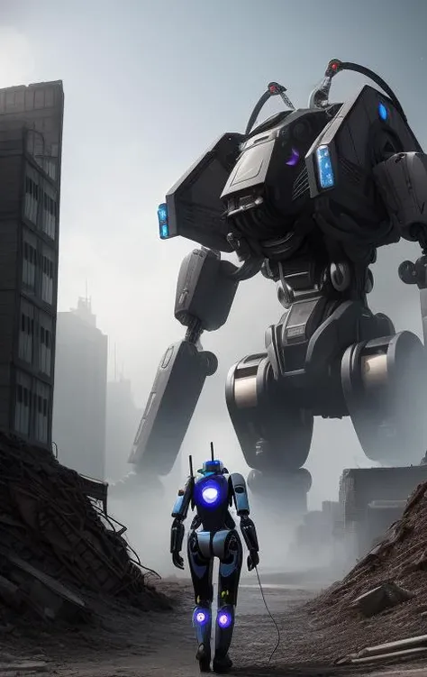 ((masterpiece)), (detailed), alien invasion, (cosmic), cthulhu,mech warfare,battleground, otherworldly, extraterrestrial, mech pilot, nightmarish, terrifying, powerful,complexity, dystopian,destruction, apocalyptic, (futuristic:1.1), (bio-mechanical:1.2), mech design, organic, alien tech, glowing, mech weapons, tendrils, horror, (city ruins:1.2), explosions, chaotic, struggle,( humanoid robot:1.1), <lora:deliberate_v2:1>
