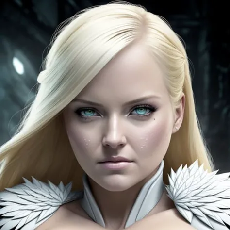 80:"emma frost from x-men, face, sweaty, hot, moisty",