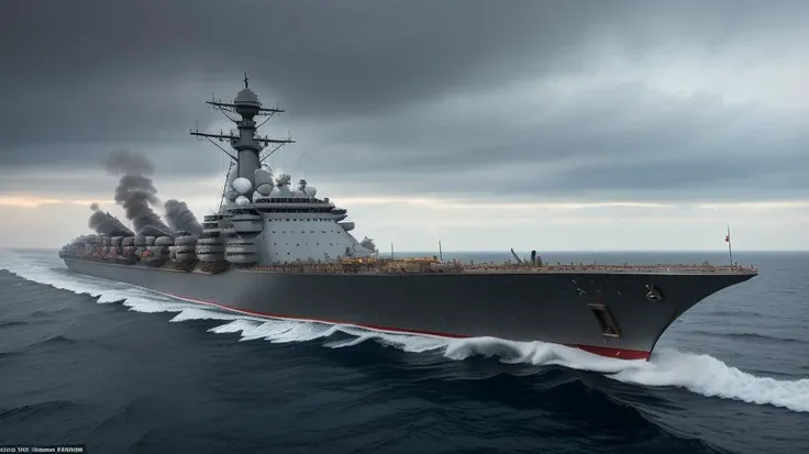 high detail raw photo masterpiece, best quality, detailed, a masterpiece in which realistic, realism, photorealism, huge, epic realism, great, gigantic, majestic, epic battleship Bismarck, very complex, with many details, very detailed, incredible detail, insane detail, there are a lot of ship weapons on the deck, on a very fast moving among raging waves, very high speed, unsettling environment, tension, highest quality, (high detail:1.1), (dark:1.4), deep shadow, darkness, black sky, award winning photo, extremely detailed, amazing, fine detail, absurdres, highly detailed, dramatic, sharp focus, spatial perspective, aerial perspective, wide frame, (motion blur:1.2), water spray, film grain, cinematic, (((cinematic look))), highly detailed, 4 k, hdr, smooth, sharp focus, high resolution, award - winning photo, against the background of the sky is gloomy in epic clouds and clouds, rain, dark shot, (foggy background, epic realistic, rutkowski, hdr, intricate detals, hyperdetailed, cinematic, rim light, muted colors, soothing tone, fade, lumen global illumination, bokeh:1.2)