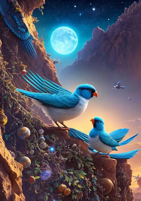 The talking bird, from the cartoon the secret of the third planet, highly detailed, intricate details, hyper detail, soft cinematic light, 4k textures, HDR